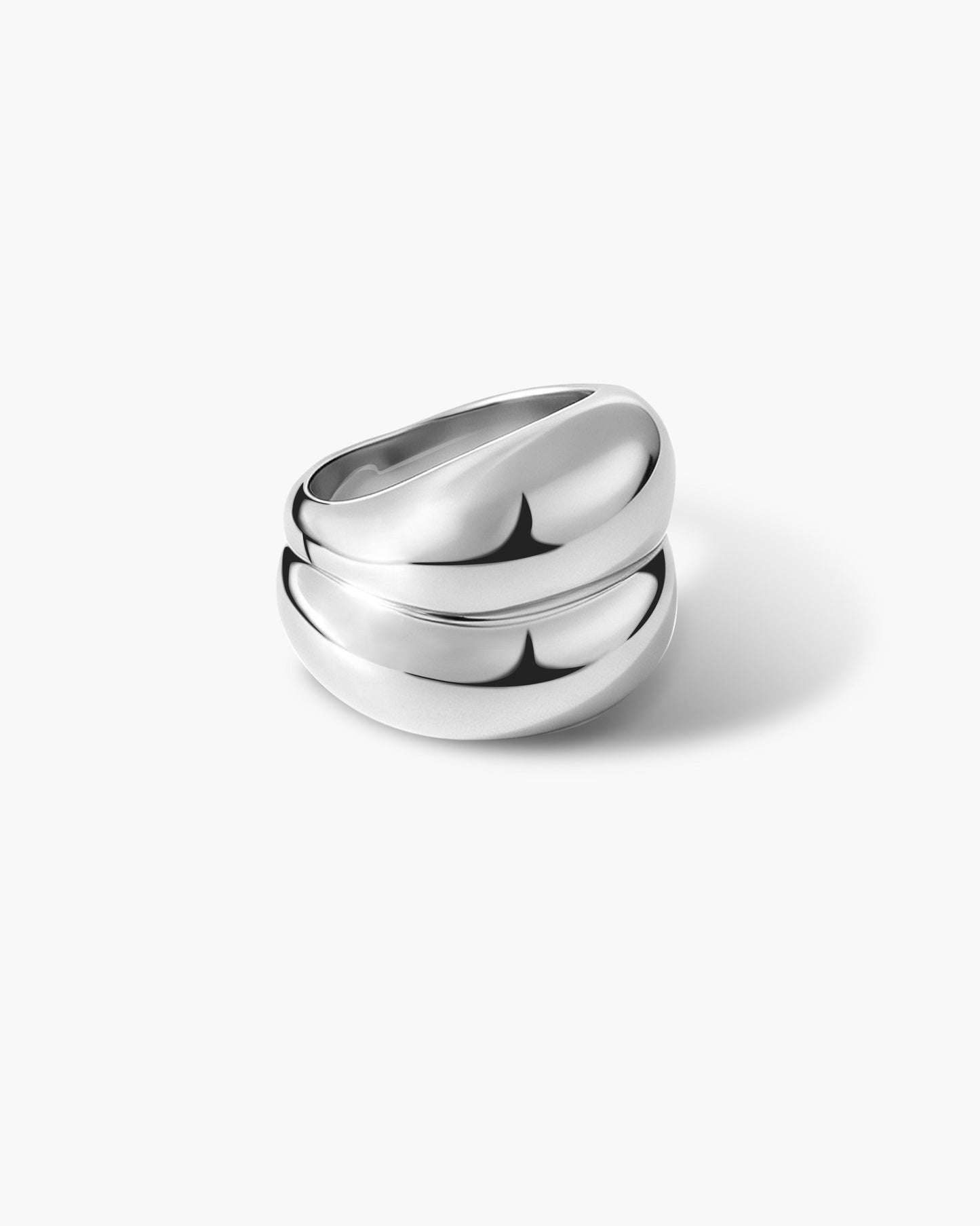 Double Pebble Ring in Gold