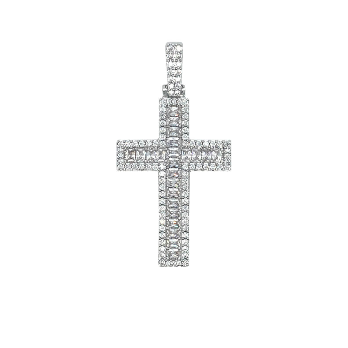Diamond Baguette Cross