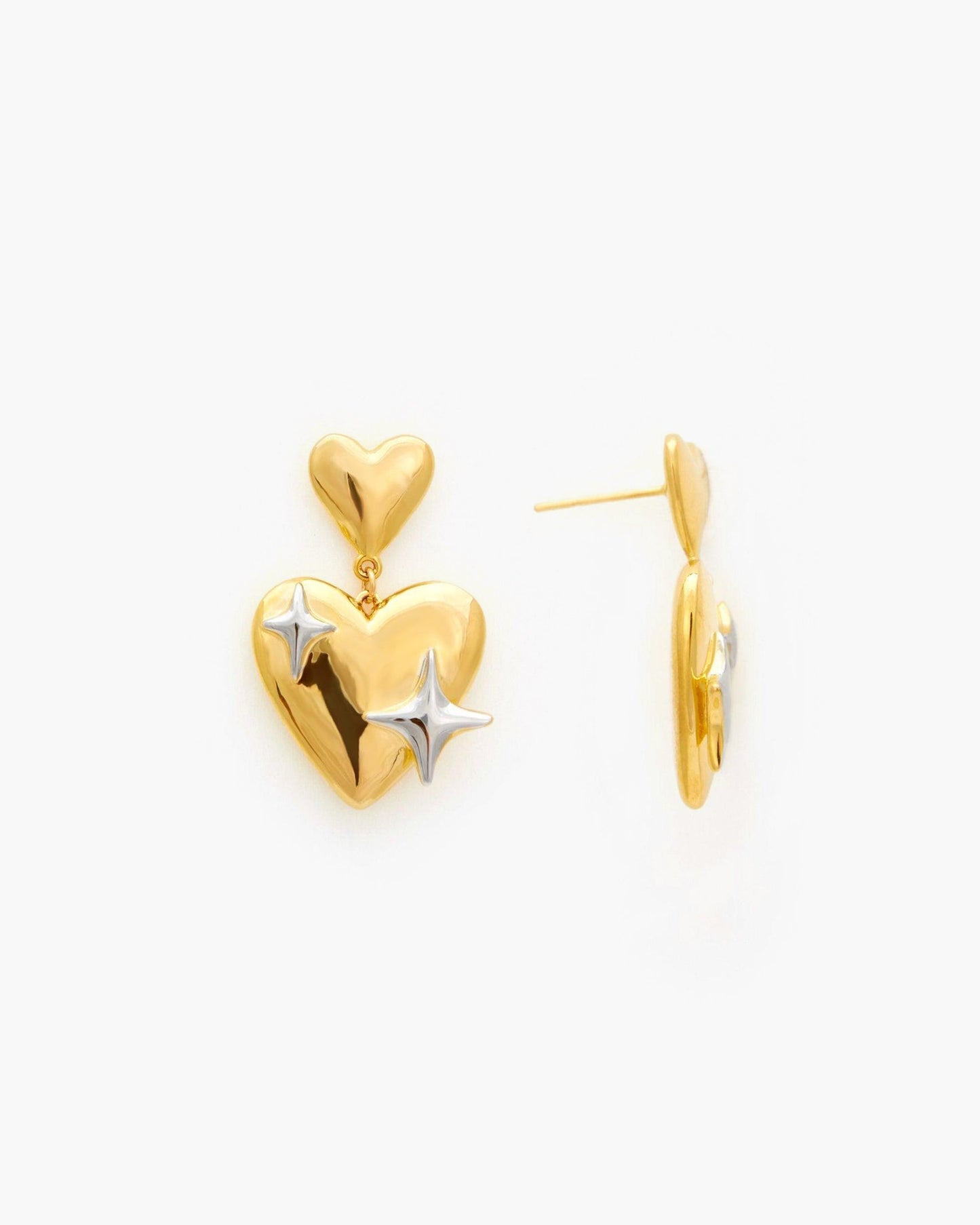 Galaxy in Heart Earrings