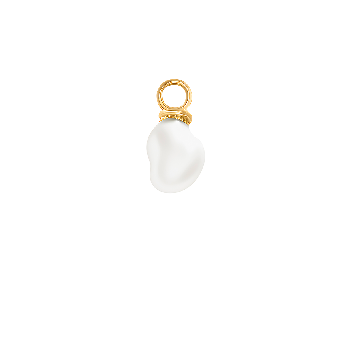 Written In The Sand Organic Pearl Charm (Gold)