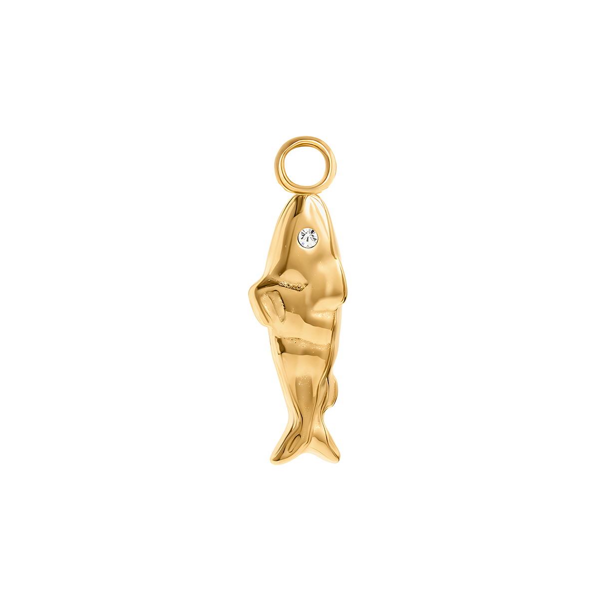 Written In The Sand Sardine Charm (Gold)