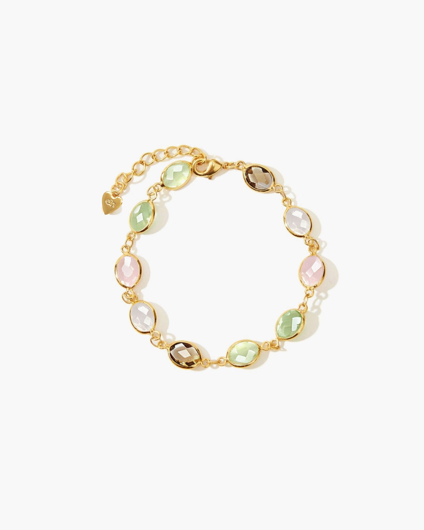 Whimsical Romance Stone Bracelet in Silver
