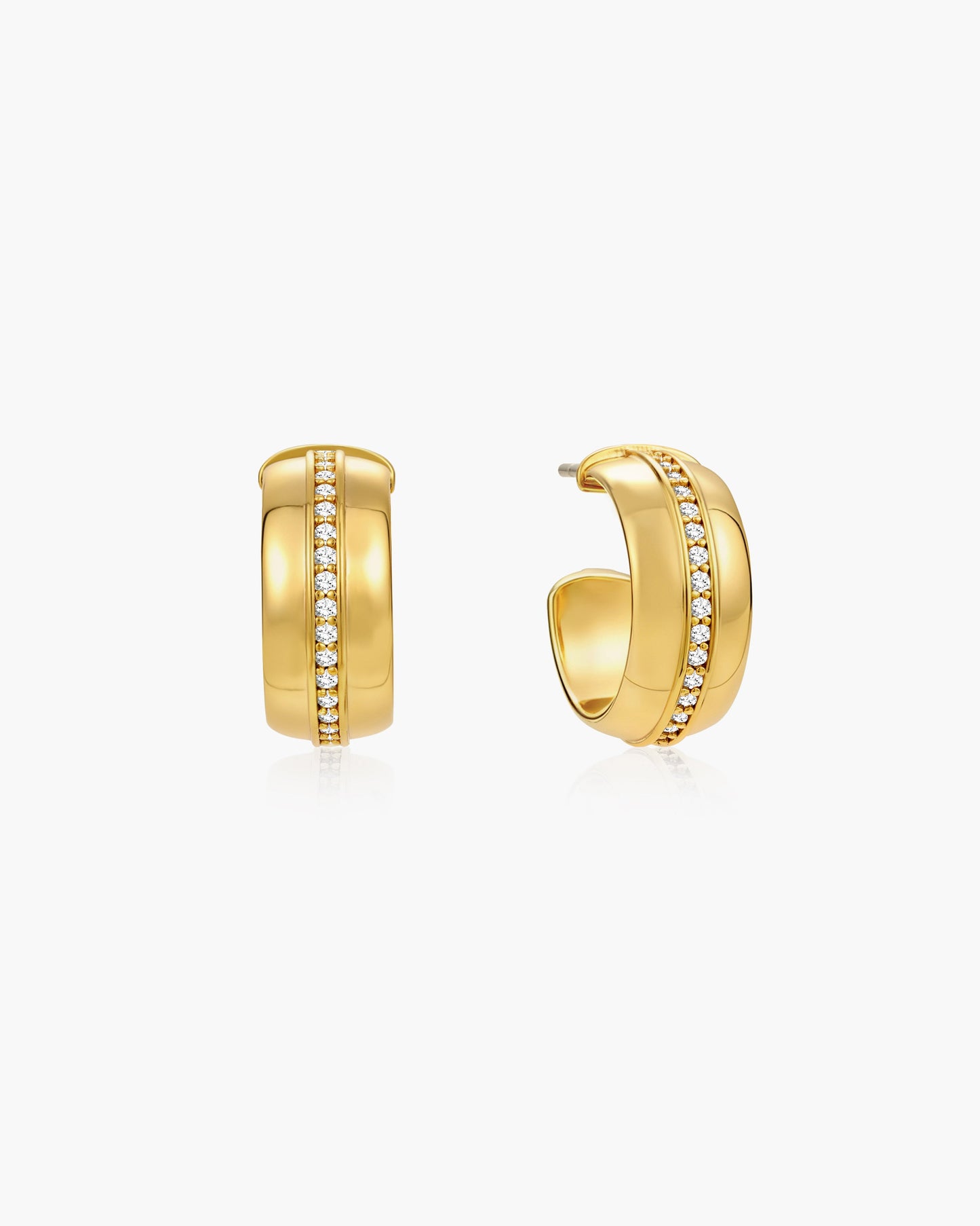 Vice Hoop Earrings in Silver
