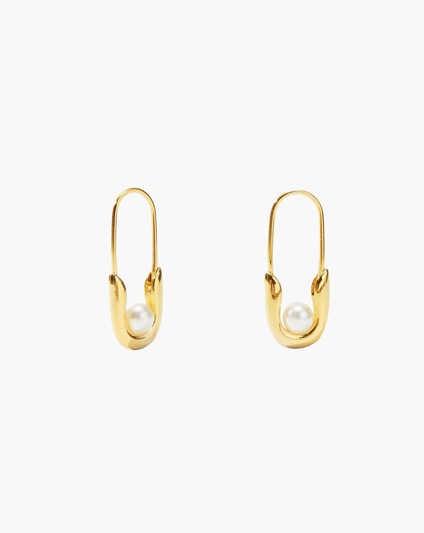 Silver Petite Safety Pin Earrings