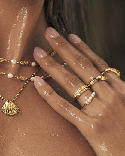 Remi Gold and Pearl Ring