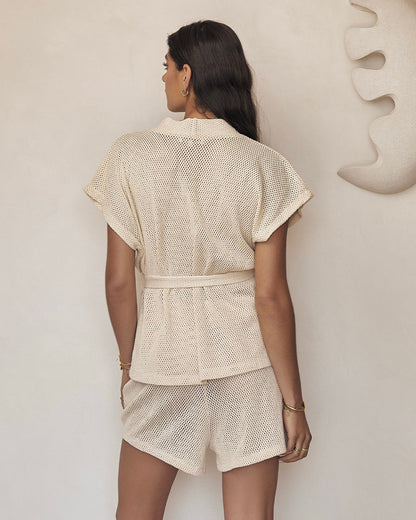 Sardinia Wrap Top - Coconut
