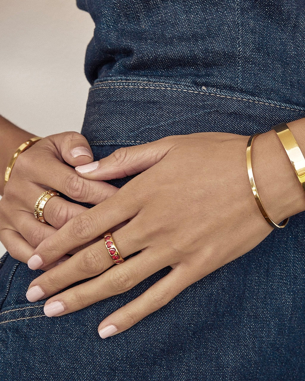 J'adore Gold Ring - Red