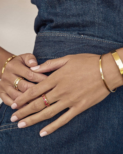 J'adore Gold Ring - Red