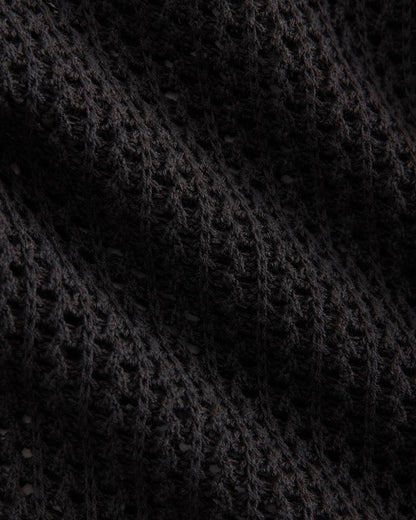 Lace-Knit Cardigan | Black