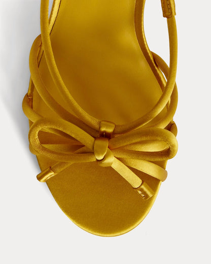 The Bow Heel | Golden Sun Satin