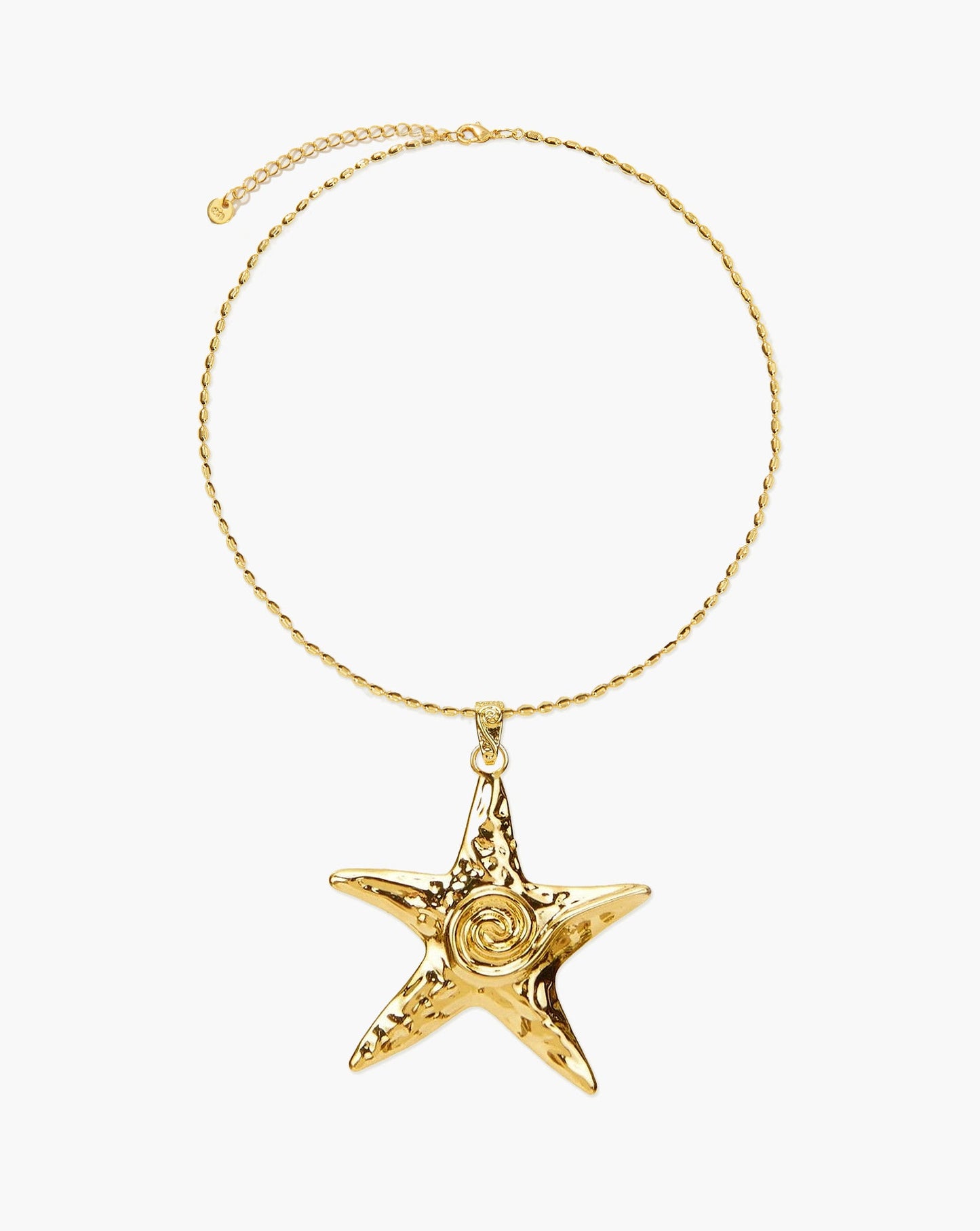 Large Starfish Necklace in Gold