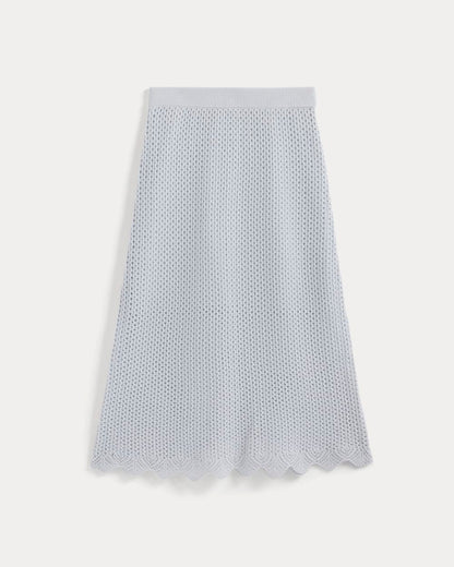 Lace-Knit Midi Skirt | Skywriting