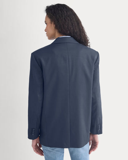 Tailored Drape Blazer | Navy