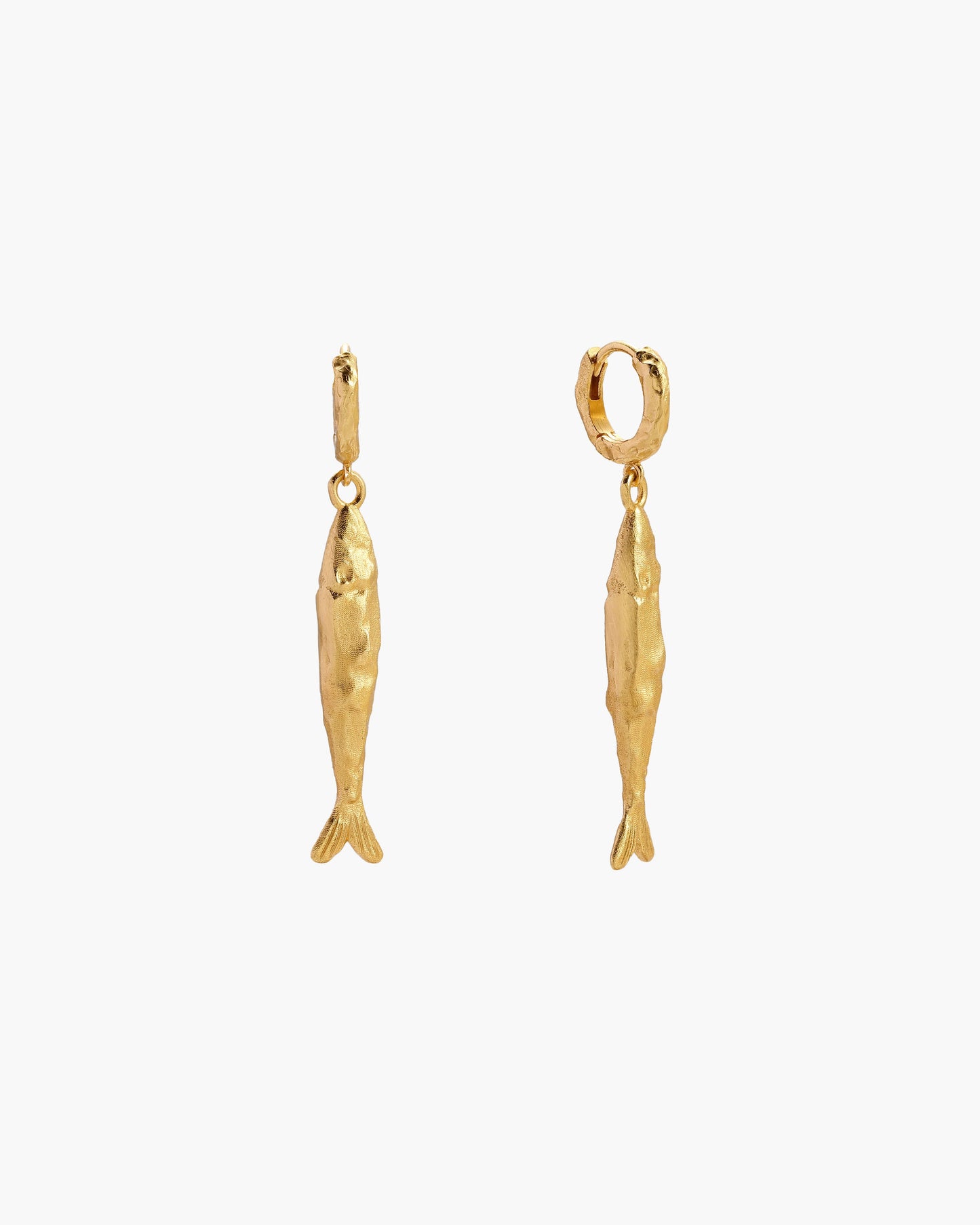 Silver Anchovy Earrings