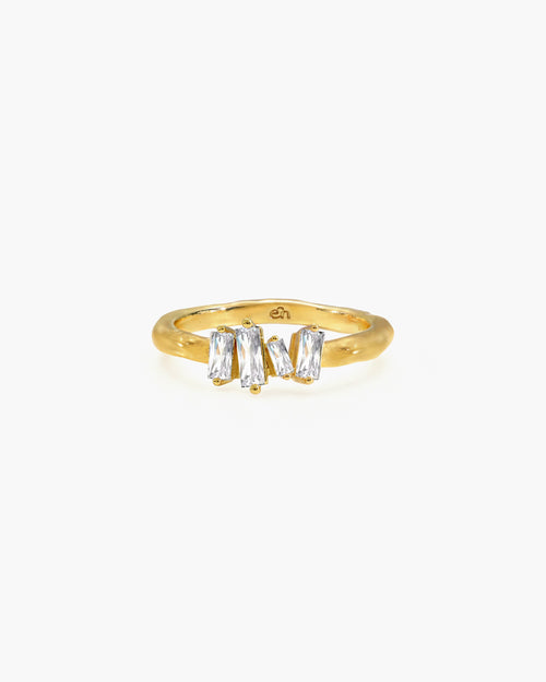 Icicle Baguette Cluster Ring