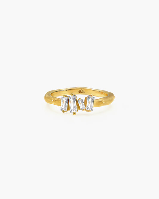 Icicle Baguette Cluster Ring