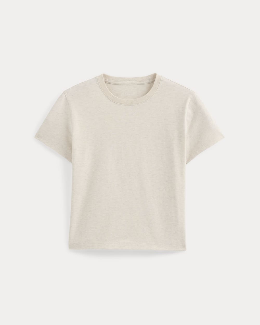 The Box-Cut Tee in Essential Cotton | Heathered Oats | No Pocket