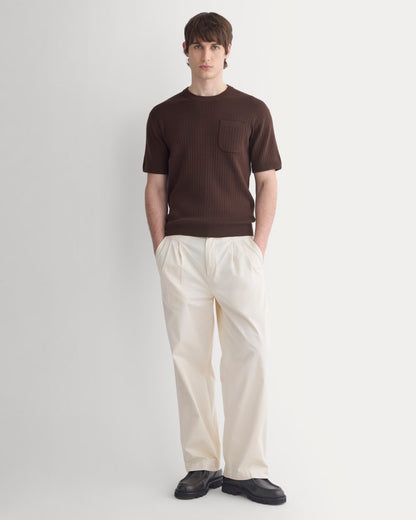 Textured Knit Tee | Coffee Bean
