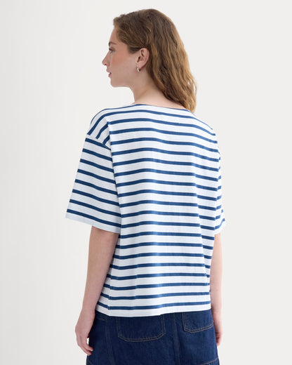 Mariner Tee | White/Estate Blue