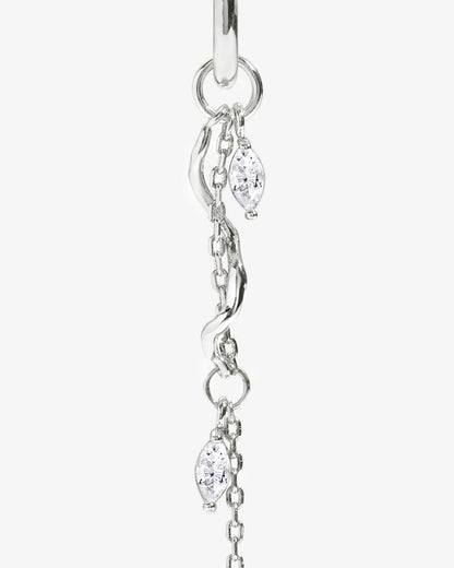 Aria Vine Drop Earrings in Silver