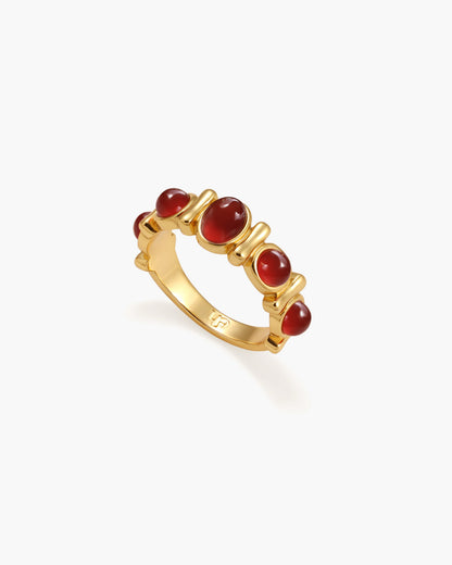 Carnelian Stone Band Ring