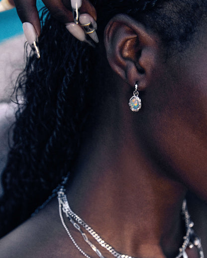 Birthstone Earrings in Silver