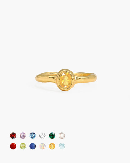 Birthstone Ring in Gold - November