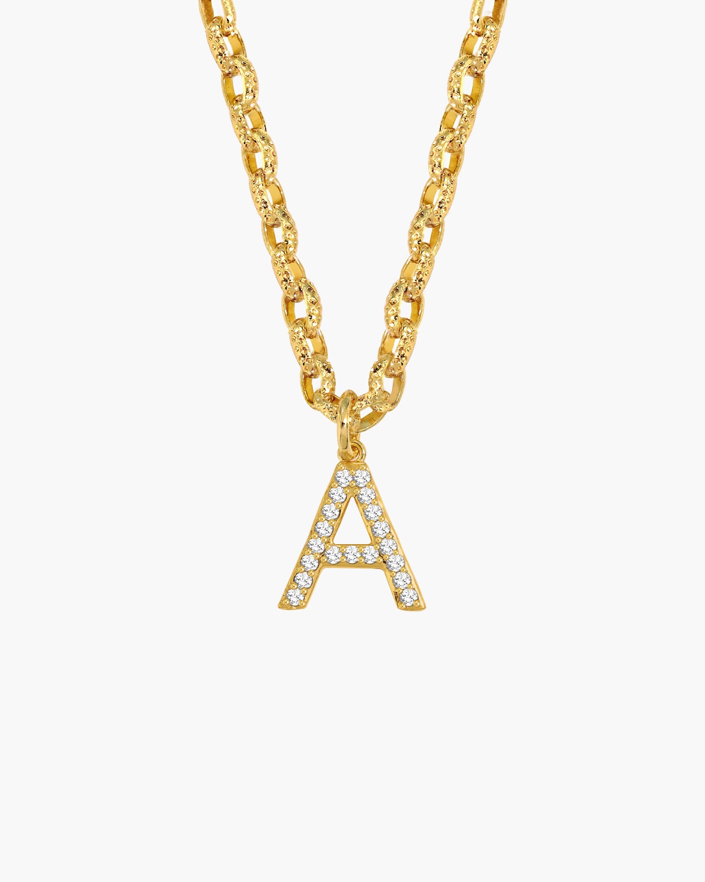 Pavé Initial Chain Necklace