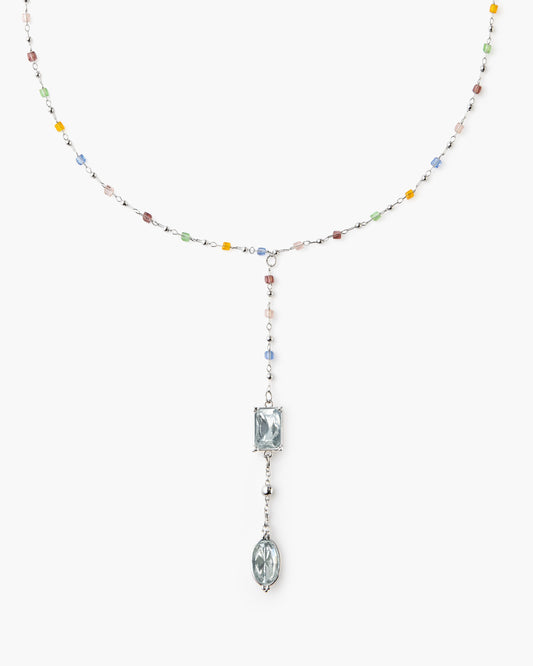 Celestial Lariat Necklace in Silver