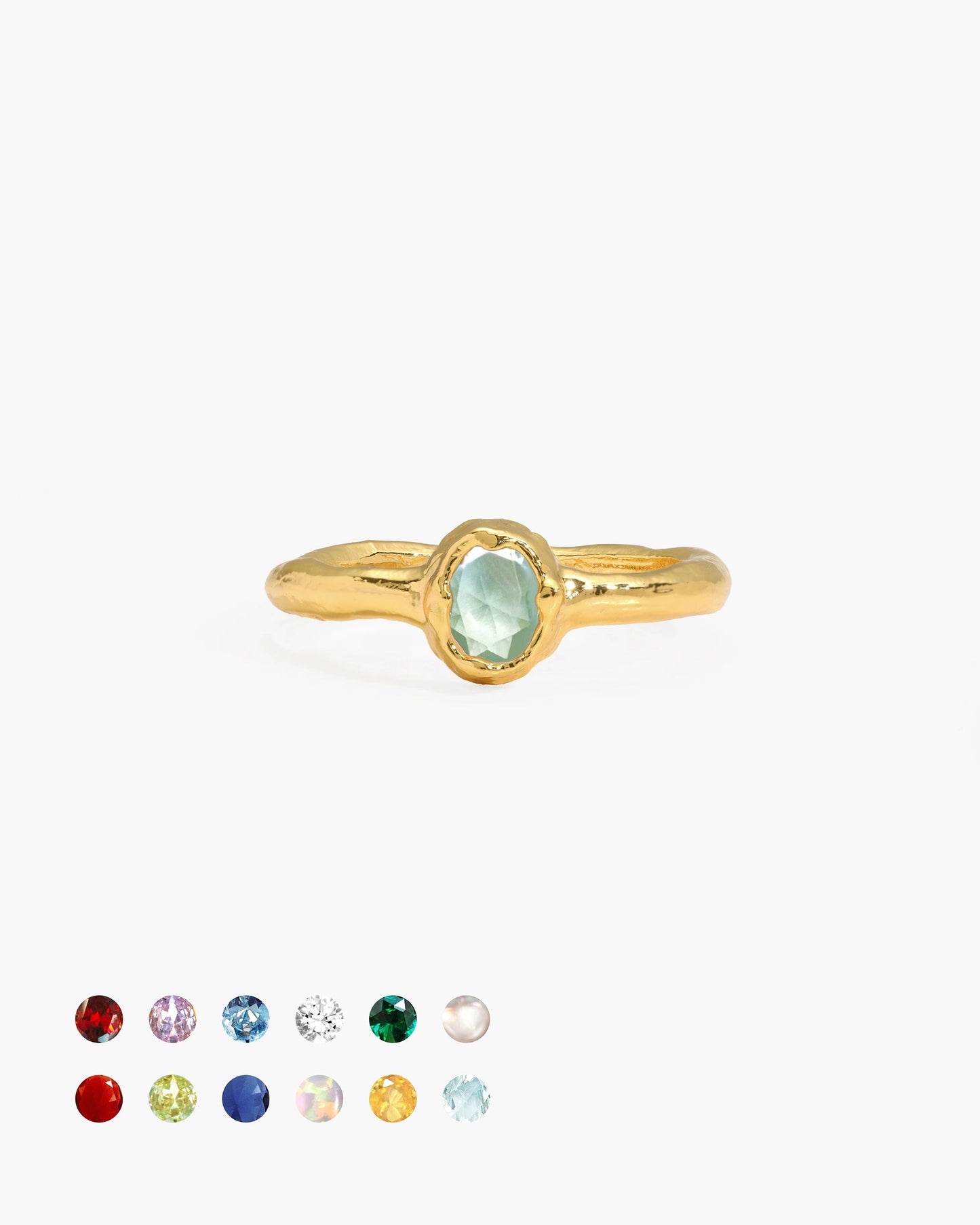 Birthstone Ring in Gold - December