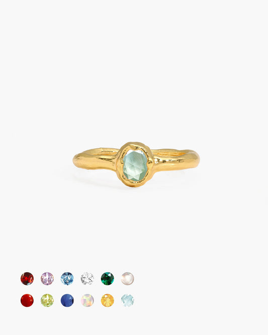 Birthstone Ring in Gold - December