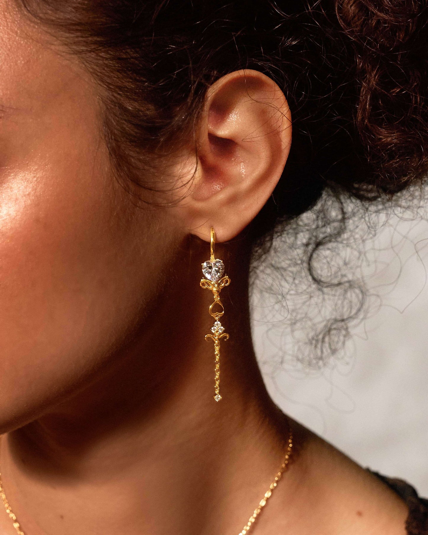 Gold Dripping Earrings