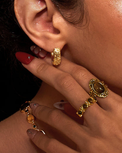 Serenade of Orchid Hoops