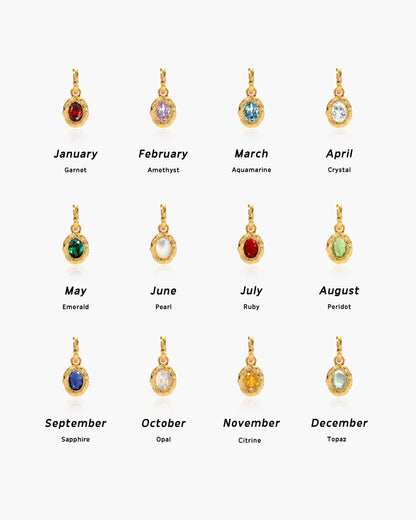 Birthstone Earrings in Silver