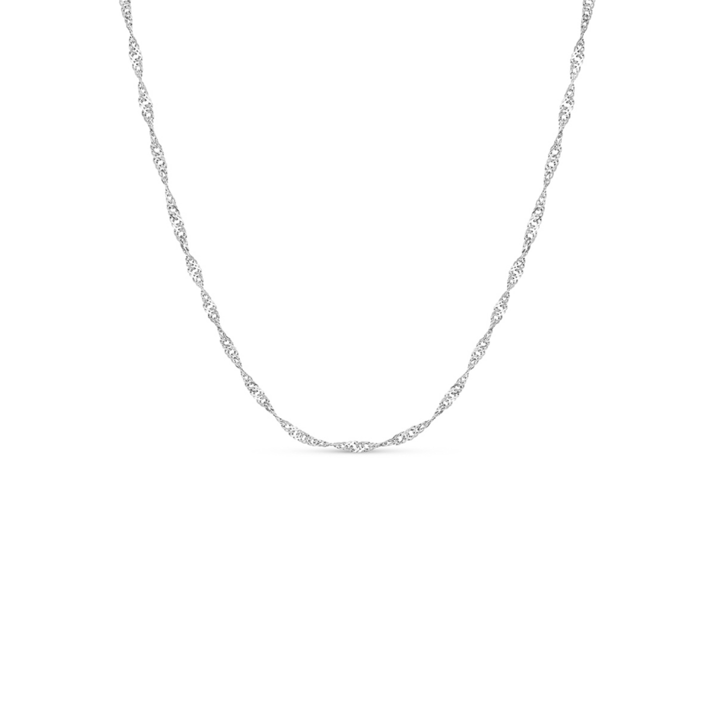 Twisted Chain Necklace (Silver)