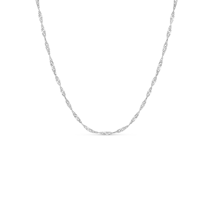 Twisted Chain Necklace (Silver)