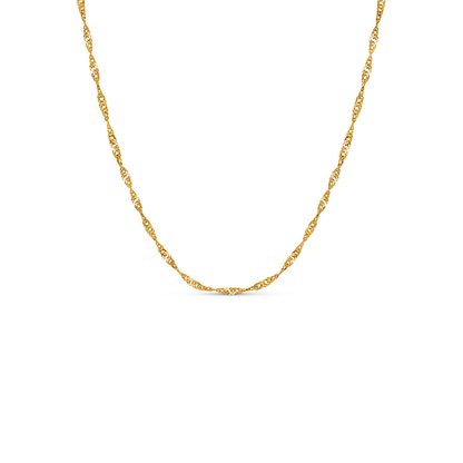 Twisted Chain Necklace (Gold)