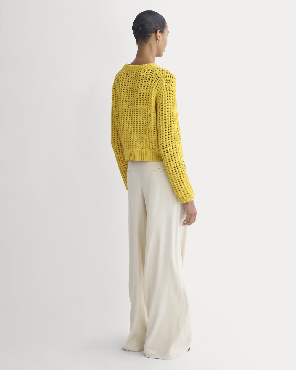 Open-Knit Crew in Elevated Cotton | Passion Fruit