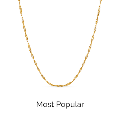 Twisted Chain Necklace (Gold)