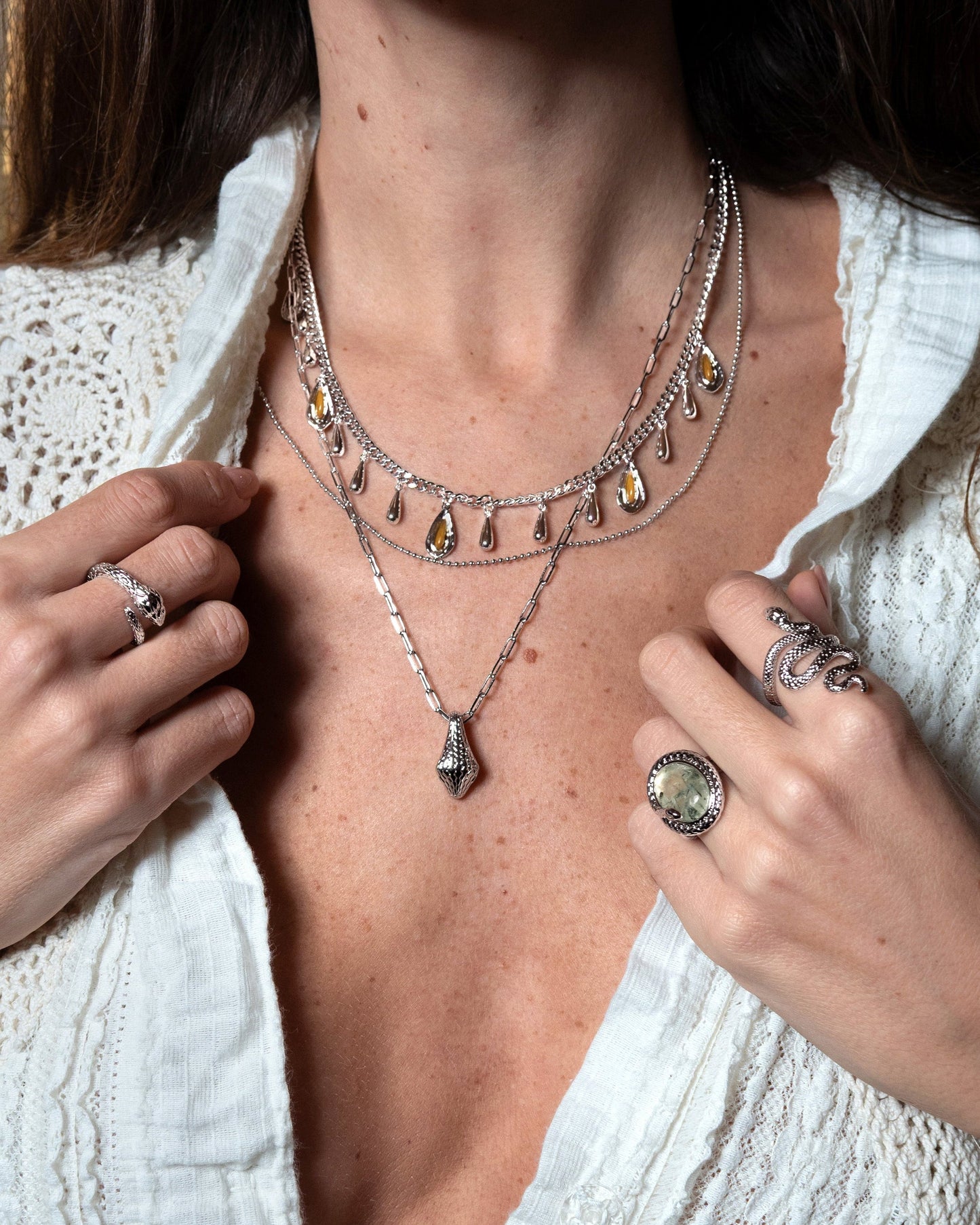 Second Skin Detachable Layered Necklace