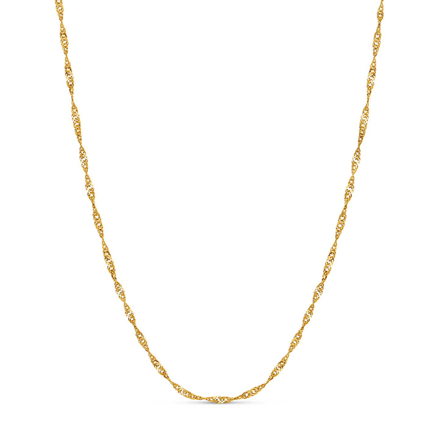 Twisted Chain Necklace (Gold)