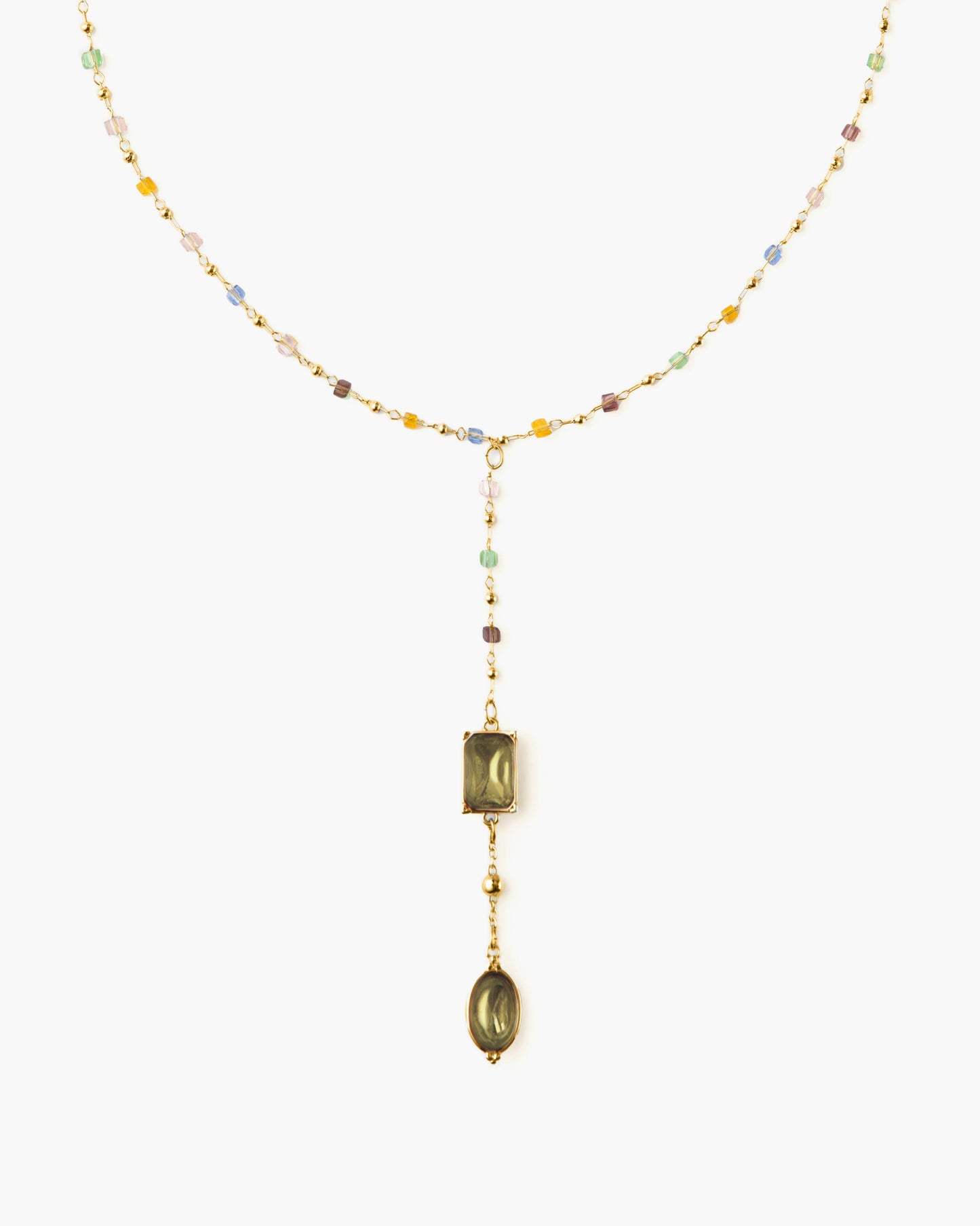 Celestial Lariat Necklace in Silver