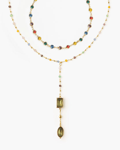 Rainbow Bead Necklace Set