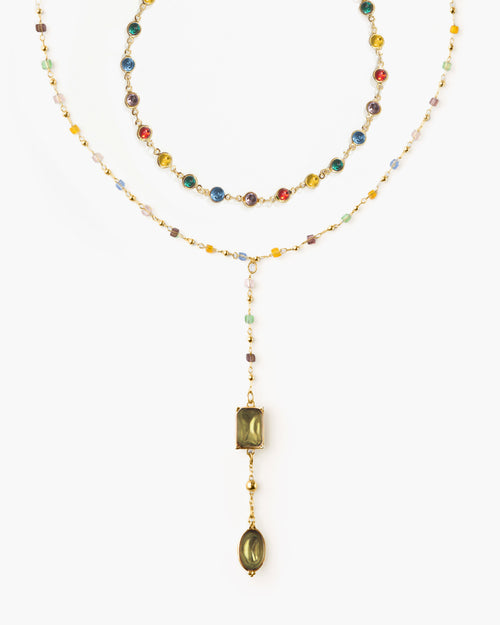 Rainbow Bead Necklace Set