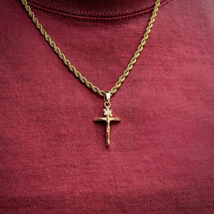 Crucifix Cross Pendant in Yellow Gold