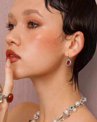 Birthstone Earrings in Silver