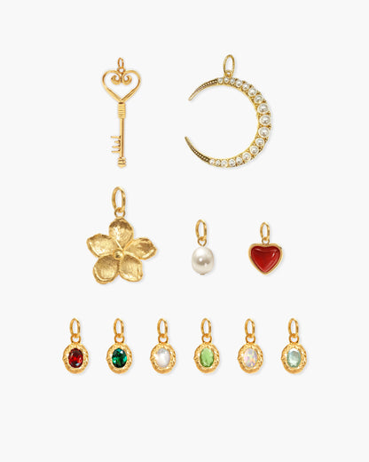 Tiny Meanings & Birthstone Charm in Gold