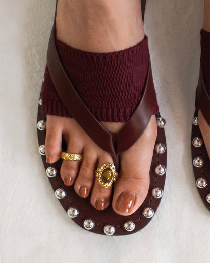Tigerʼs Eye Savannah Toe Ring