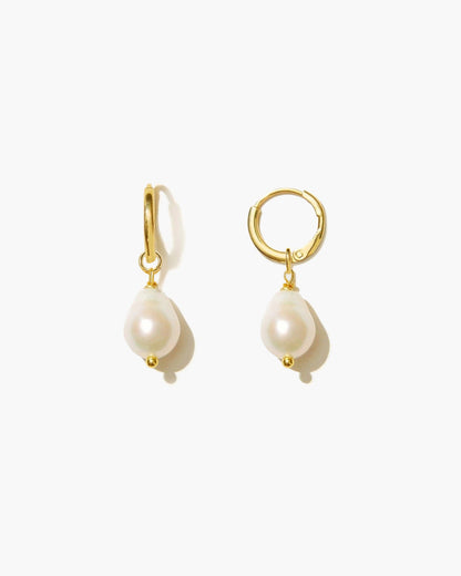 Pearl Hoop Earrings