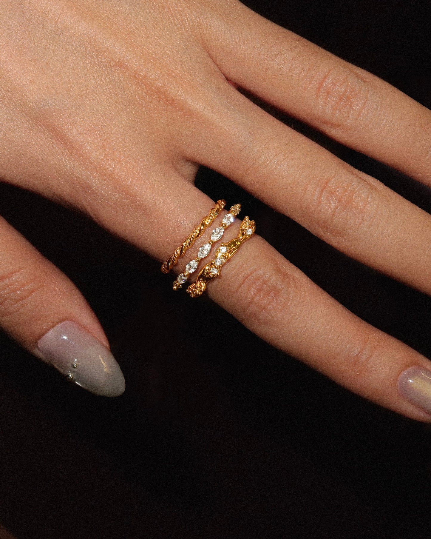 Moonlit Ivy Ring